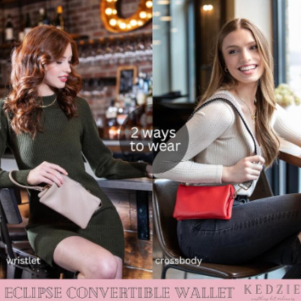 THE PERFECT LITTLE BLACK PURSE Kedzie® Eclipse Convertible Wallet Crossbody